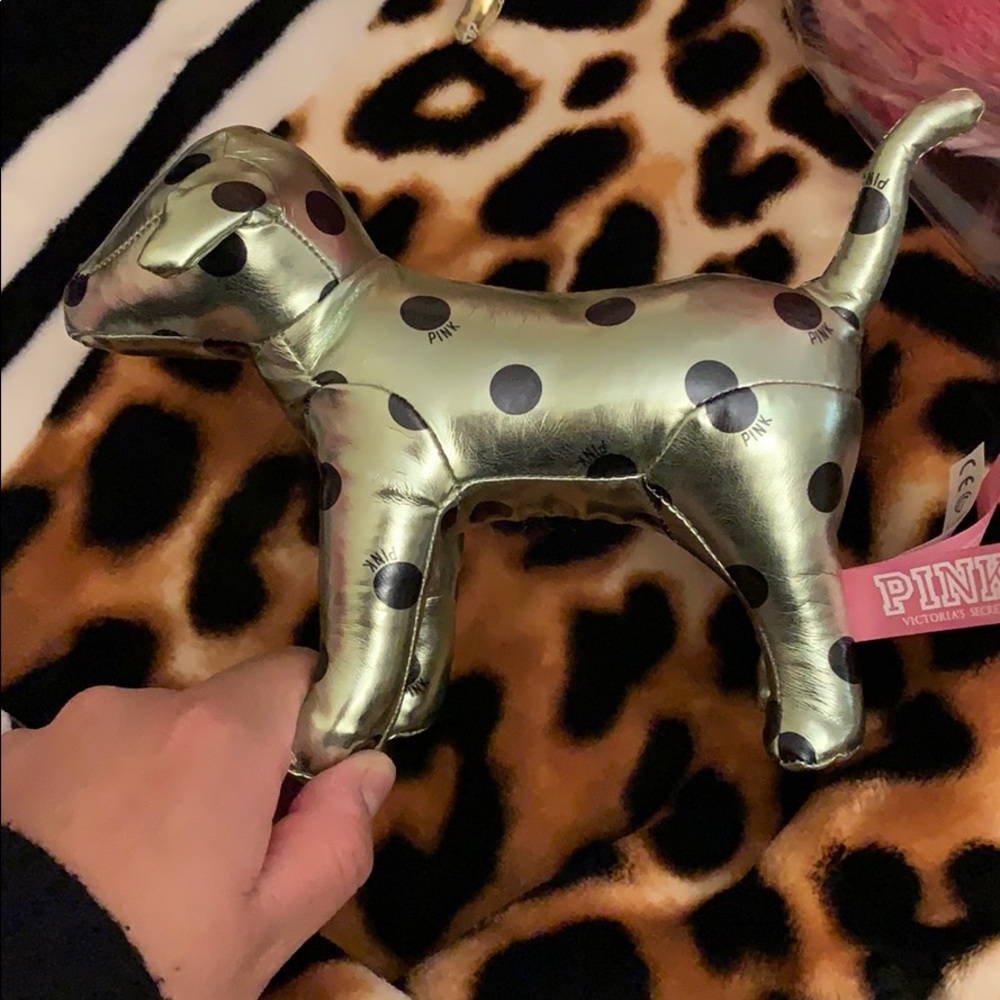 Pink metallic dog